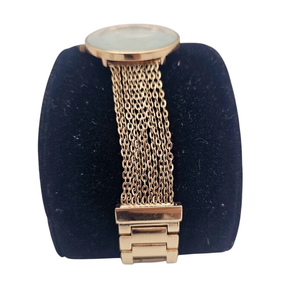 Strata Watch Women Rose Gold Tone Chain Bracelet And Clear Crystals - Picture 5 of 9